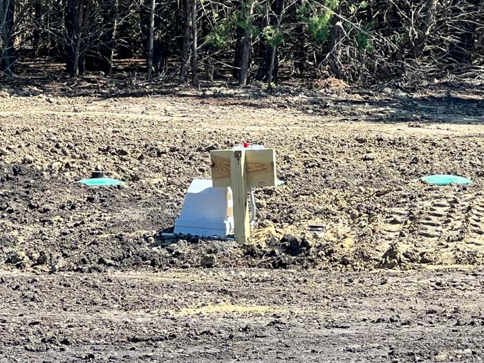 ground after completing septic installation